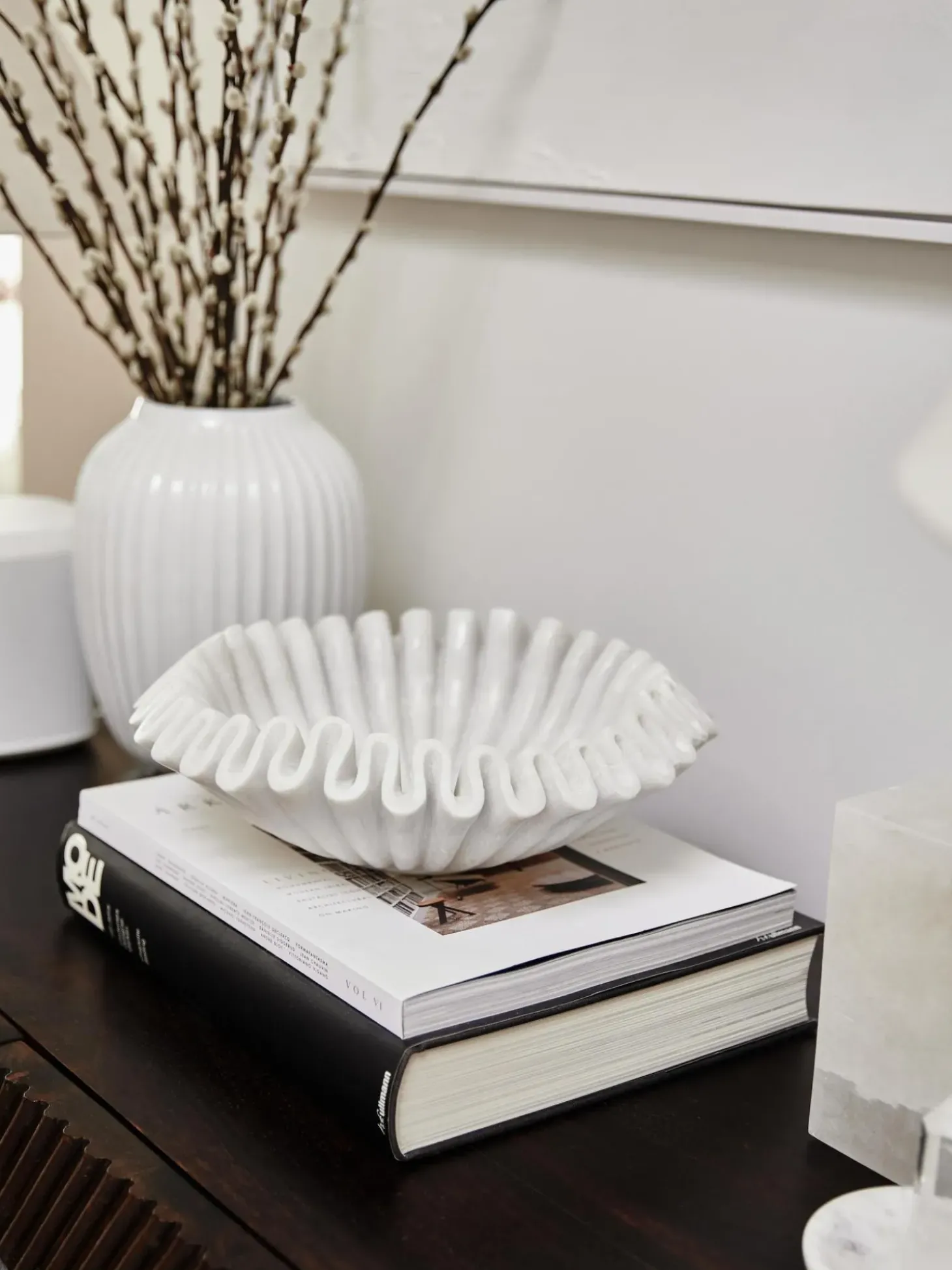 Ciotola Decorativa In Marmo Santorini