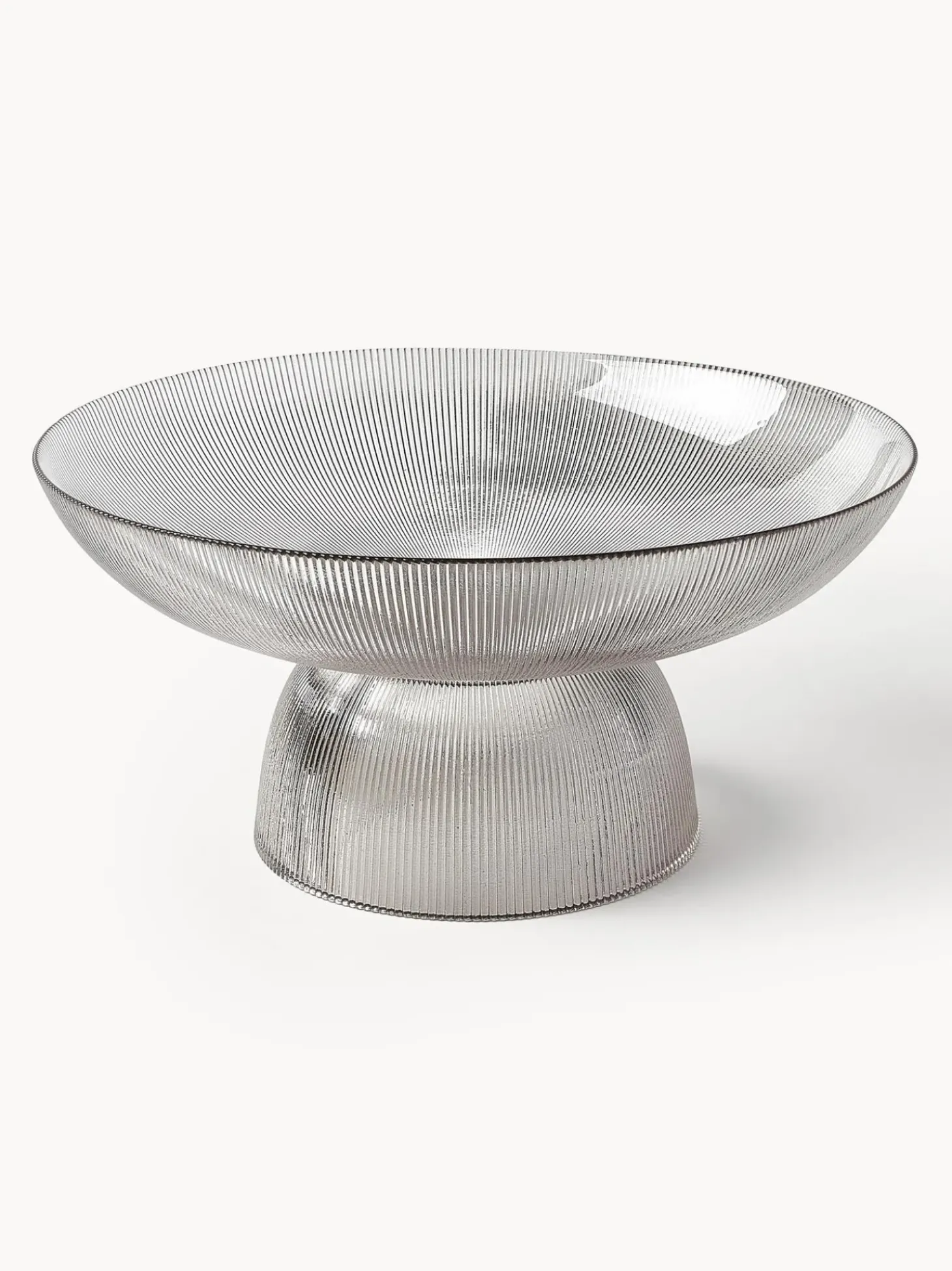 Ciotola In Vetro Con Superficie Scanalata Lija