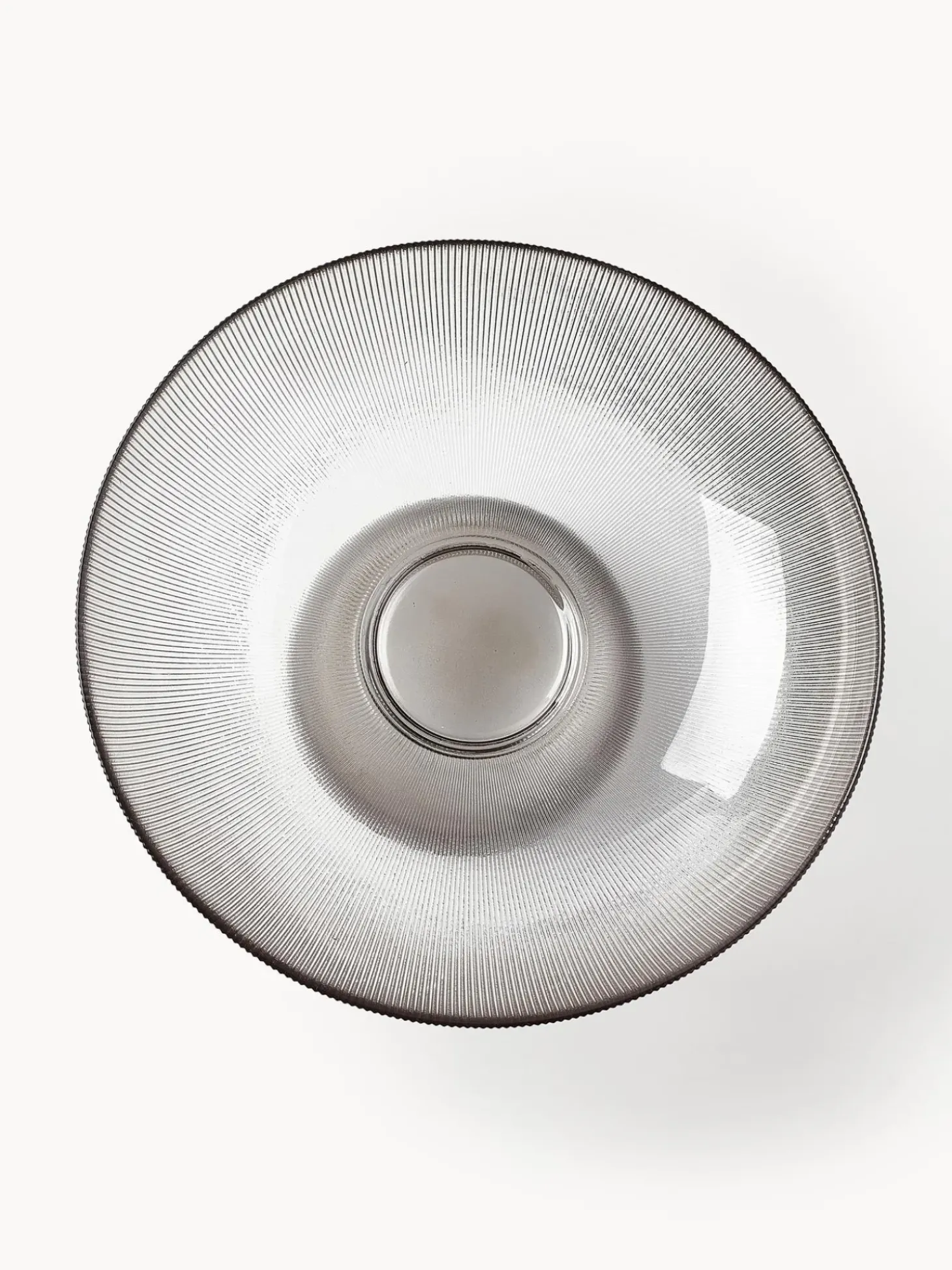 Ciotola In Vetro Con Superficie Scanalata Lija