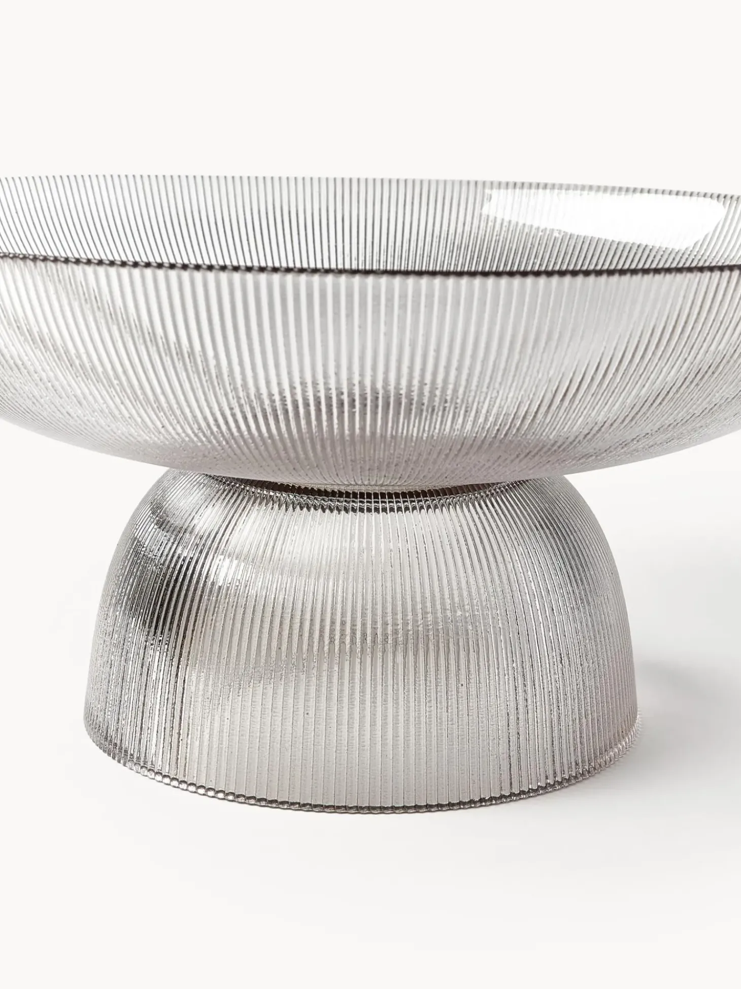 Ciotola In Vetro Con Superficie Scanalata Lija