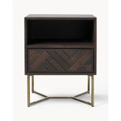 Comodino In Legno Di Mango Massiccio Con Cassetto Luca*Westwing Collection Online
