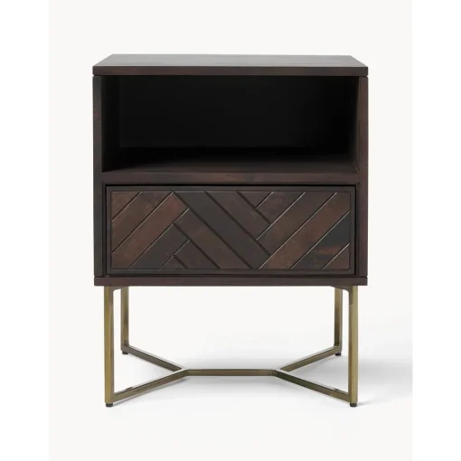 Comodino In Legno Di Mango Massiccio Con Cassetto Luca*Westwing Collection Online