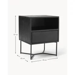 Comodino In Legno Di Mango Massiccio Con Cassetto Luca*Westwing Collection Clearance