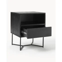 Comodino In Legno Di Mango Massiccio Con Cassetto Luca*Westwing Collection Clearance