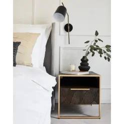 Comodino In Legno Di Mango Massiccio Harry*Westwing Collection Fashion
