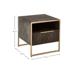 Comodino In Legno Di Mango Massiccio Harry*Westwing Collection Fashion