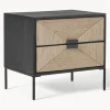 Comodino In Legno Di Mango Massiccio Con Cassetti June