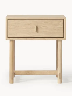 Comodino In Legno Di Quercia Con Cassetto Diana