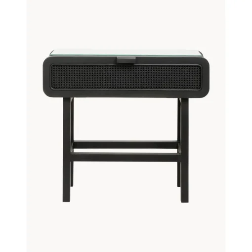 Consolle In Legno Di Teak E Rattan Merge*Nordal Clearance