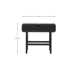 Consolle In Legno Di Teak E Rattan Merge*Nordal Clearance