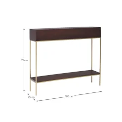 Consolle In Legno Massiccio Con Vani A Giorno Lyle*Westwing Collection New