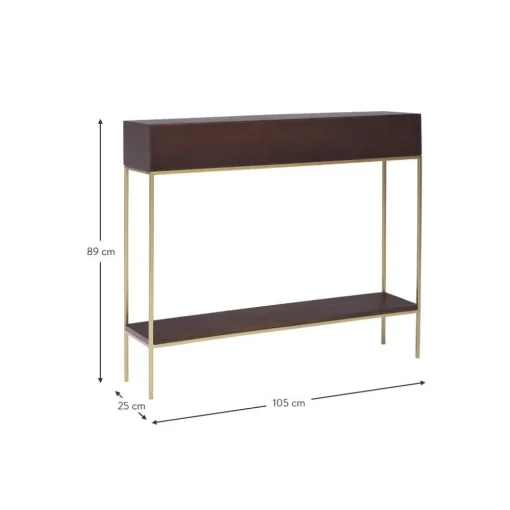Consolle In Legno Massiccio Con Vani A Giorno Lyle*Westwing Collection New