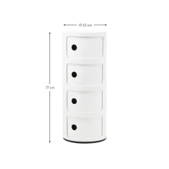 Contenitore Di Design Con 4 Cassetti Componibili*Kartell Clearance