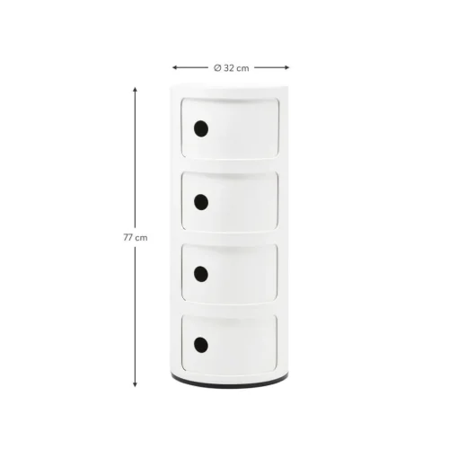 Contenitore Di Design Con 4 Cassetti Componibili*Kartell Clearance