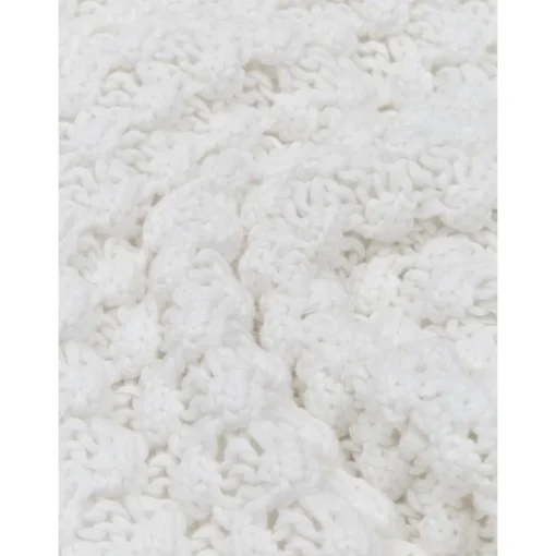 Copricuscino A Maglia Bianca Con Nappe Astrid*Westwing Collection Fashion