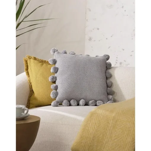 Copricuscino A Maglia Con Pompon Molly*Westwing Collection Clearance