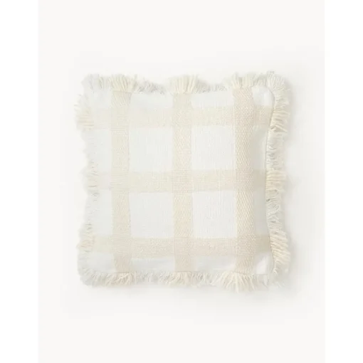 Copricuscino A Quadri Con Frange Kaspar*Westwing Collection Clearance