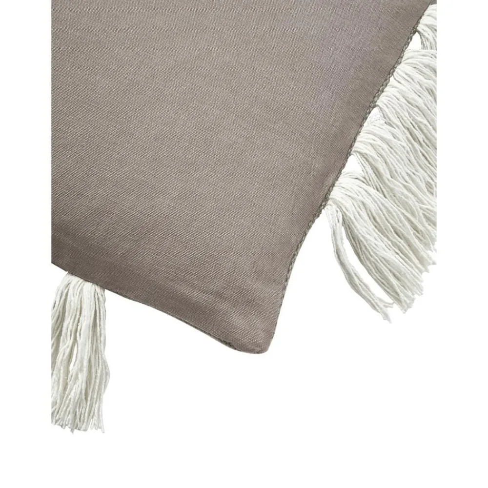 Copricuscino Con Dettagli Trapuntati E Frange Ivor*Westwing Collection Outlet