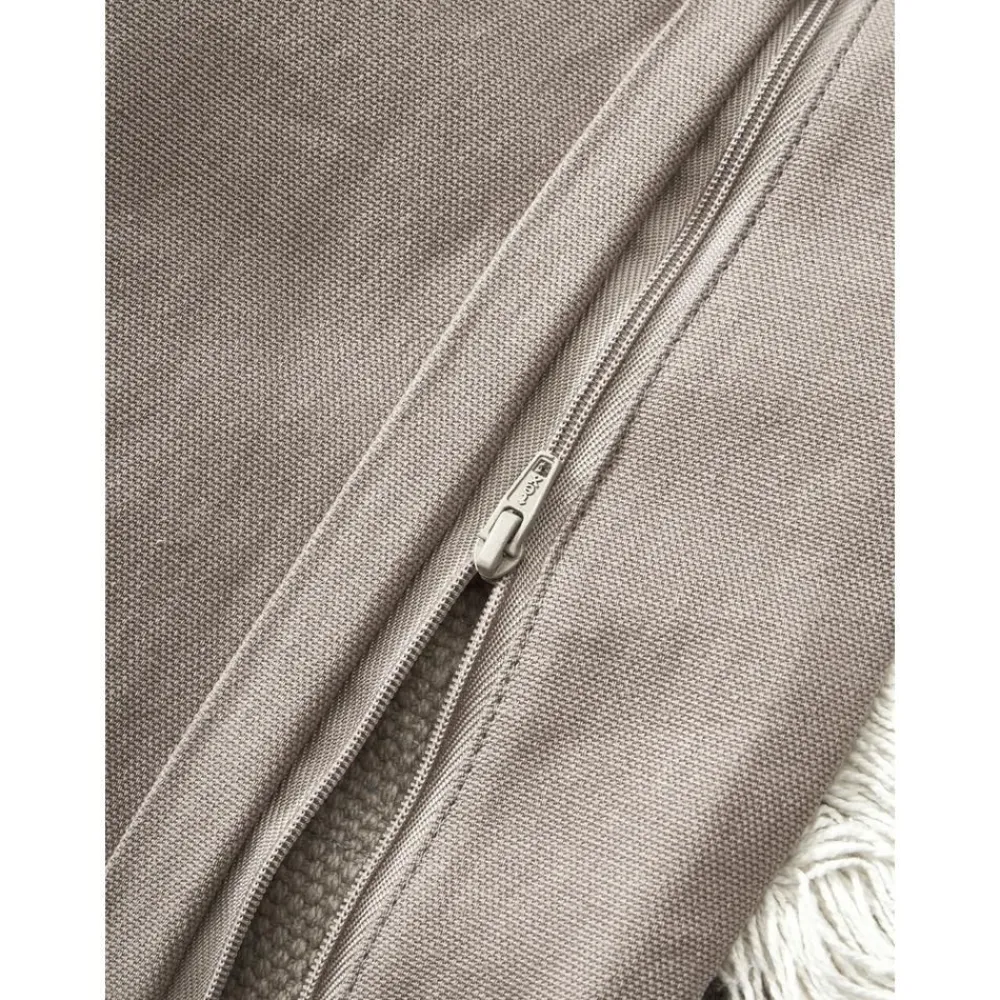 Copricuscino Con Dettagli Trapuntati E Frange Ivor*Westwing Collection Outlet