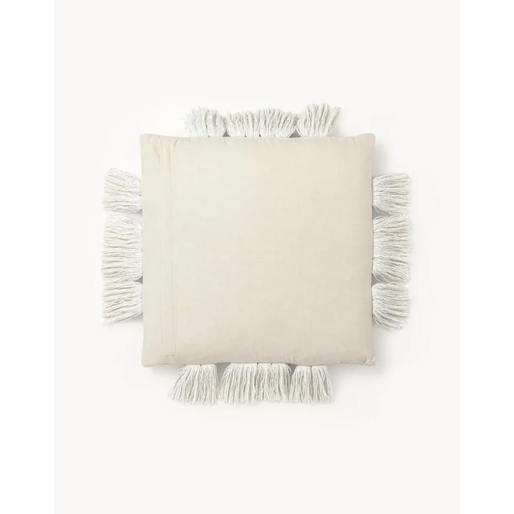 Copricuscino Con Dettagli Trapuntati E Frange Ivor*Westwing Collection Outlet