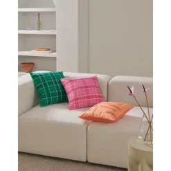 Copricuscino In Cotone A Quadri Con Ricamo Orla*Westwing Collection Hot