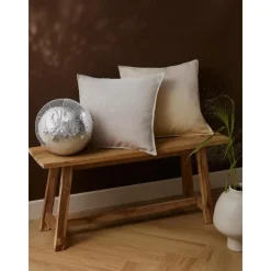 Copricuscino In Cotone Beige Con Effetto Ombre Marcella*Westwing Collection New