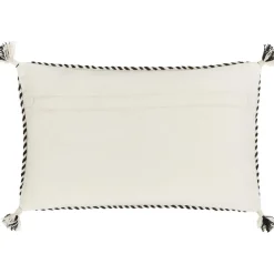 Copricuscino In Cotone Nero/Biege Con Bordino E Nappe Okiro*Westwing Collection Best
