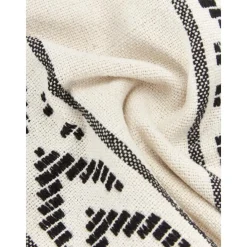 Copricuscino In Cotone Nero/Biege Con Bordino E Nappe Okiro*Westwing Collection Best