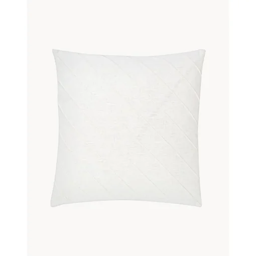 Copricuscino In Lino Bianco Con Motivo Strutturato Malia*Westwing Collection Hot