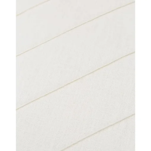 Copricuscino In Lino Bianco Con Motivo Strutturato Malia*Westwing Collection Hot