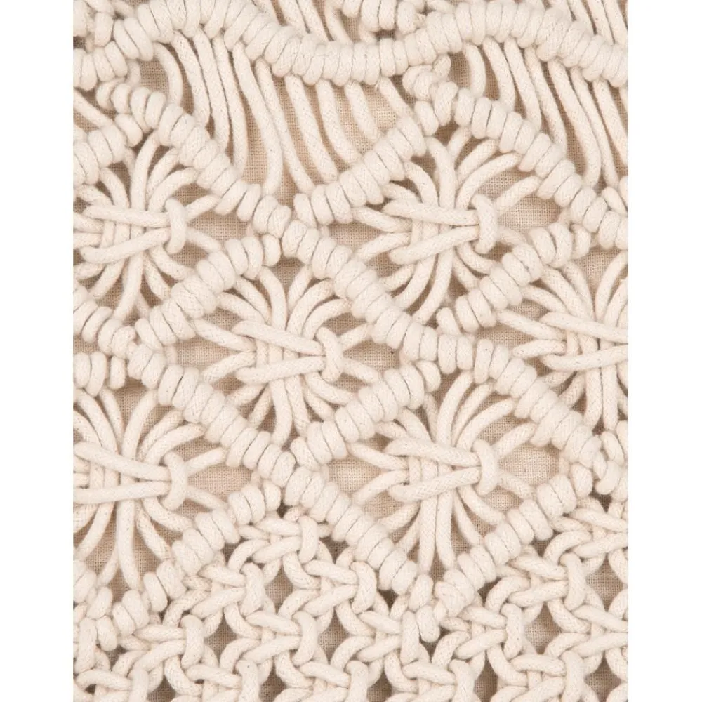 Copricuscino In Macrame Color Ecru Nalina*Westwing Collection New