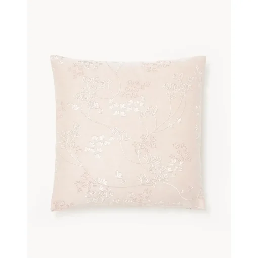 Copricuscino In Raso Di Cotone Rosa Con Motivo Floreale Cynthia*Westwing Collection Fashion