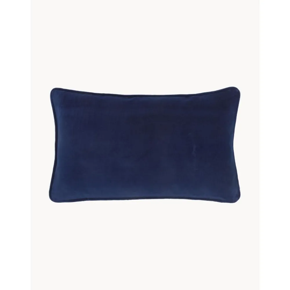 Copricuscino In Velluto Blu Navy Dana*Westwing Collection Outlet