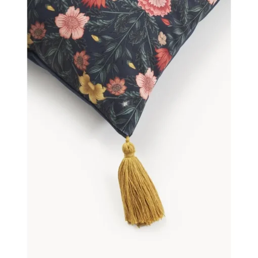 Copricuscino In Velluto Con Motivo Floreale E Nappe Pari*Westwing Collection Online