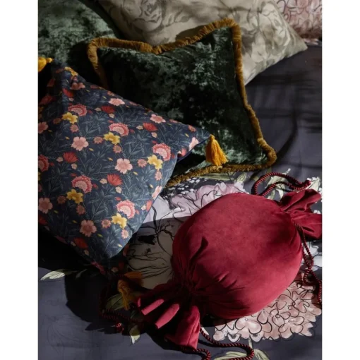 Copricuscino In Velluto Con Motivo Floreale E Nappe Pari*Westwing Collection Online