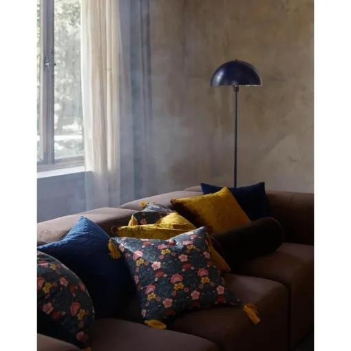 Copricuscino In Velluto Con Motivo Floreale E Nappe Pari*Westwing Collection Online