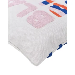 Copricuscino Reversibile Con Scritta Ricamata Blah Blah*Westwing Collection Best