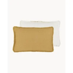 Copricuscino Reversibile Color Giallo Con Frange Decorative Loran*Westwing Collection Outlet
