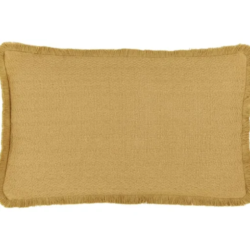Copricuscino Reversibile Color Giallo Con Frange Decorative Loran*Westwing Collection Outlet