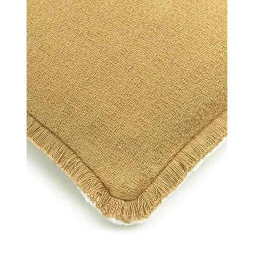 Copricuscino Reversibile Color Giallo Con Frange Decorative Loran*Westwing Collection Outlet