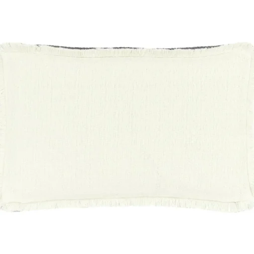 Copricuscino Reversibile Color Grigio Chiaro Con Frange Loran*Westwing Collection Sale