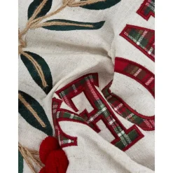 Copricuscino Ricamata Con Bordino E Scritta Noel*Westwing Collection Best