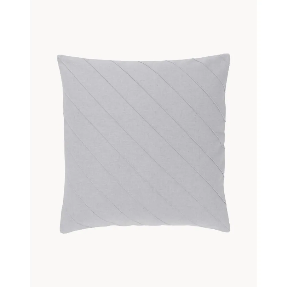 Copricuscino Strutturato In Lino Grigio Malia*Westwing Collection New