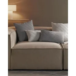 Copricuscino Strutturato In Lino Grigio Malia*Westwing Collection New