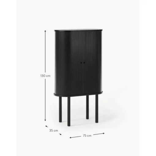 Credenza Alta Con Frontale Scanalato Calary*Westwing Collection Hot
