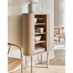 Credenza Alta Con Fronte Scanalato Calary*Westwing Collection Outlet