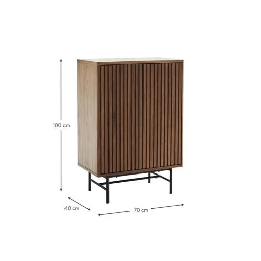 Credenza Alta Con Fronte Scanalato Rue*Ellos Home New