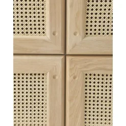 Credenza Alta In Legno Di Quercia Con Intreccio Viennese Jolie*Westwing Collection Hot