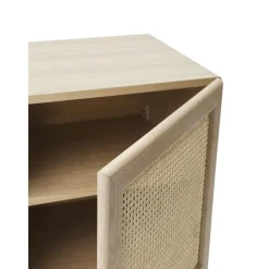 Credenza Alta In Legno Di Quercia Con Intreccio Viennese Jolie*Westwing Collection Hot