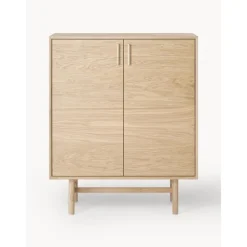 Credenza Alta In Legno Di Quercia Con Ante Diana*Westwing Collection New